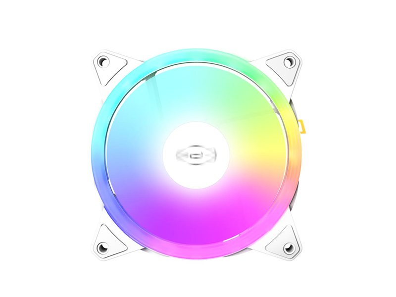 Кулер для корпуса/ Case Cooler PCCooler F3 T120 ARGB WH (120x120x25mm, 4-pin PWM, ARGB, 46CFM, 21.6dBA, 1800RPM, White)