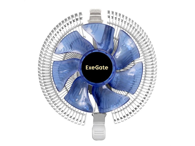 Exegate EX286146RUS Кулер ExeGate Wizard EE91-BLUE (Al, LGA775/1150/1151/1155/1156/1200/AM2/AM2+/AM3/AM3+/AM4/FM1/FM2/754/939/940, TDP 75W, Fan 90mm, 2200RPM, Hydro bearing, 3pin, 22db, 215г, голубая