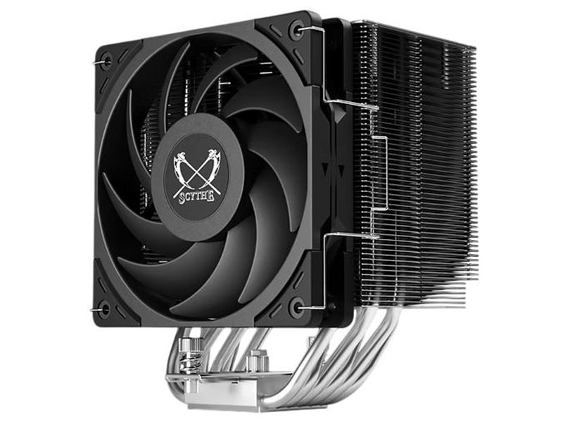 Кулер для процессора/ CPU Cooler Scythe Mugen 6 (230W, 4-pin PWM, 154mm, Al/Cu, 6x6mm, 1x120mm, 60.29CFM, 26.88dBA, 2000RPM, S: 1851/1700/1200/115X/2011/2066, AM5/AM4, silver, black)