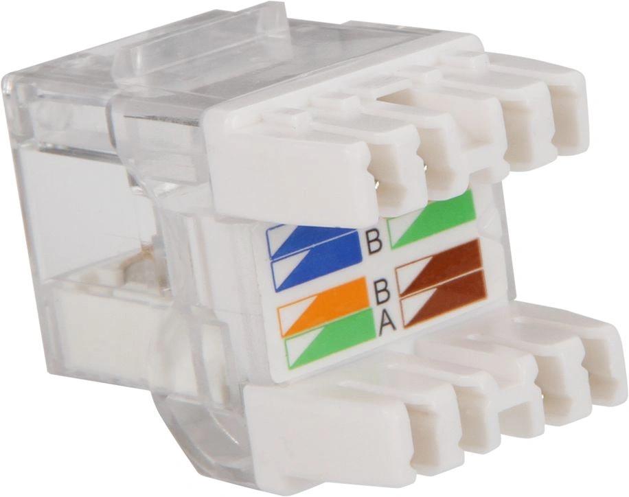 Модуль Lanmaster LAN-OKI45U5E/180 информ. Keystone RJ45 кат.5E UTP бел.