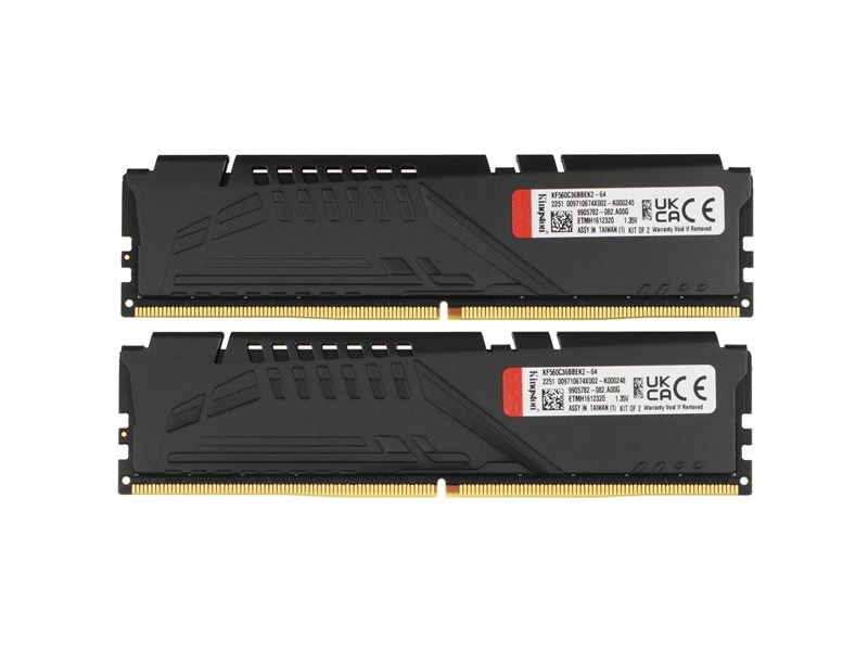 Память DDR5 2x32GB 6000MHz Kingston KF560C36BBE2K2-64 Fury Beast Black Expo RTL Gaming PC5-48000 CL36 DIMM 288-pin 1.35В kit single rank с радиатором Ret