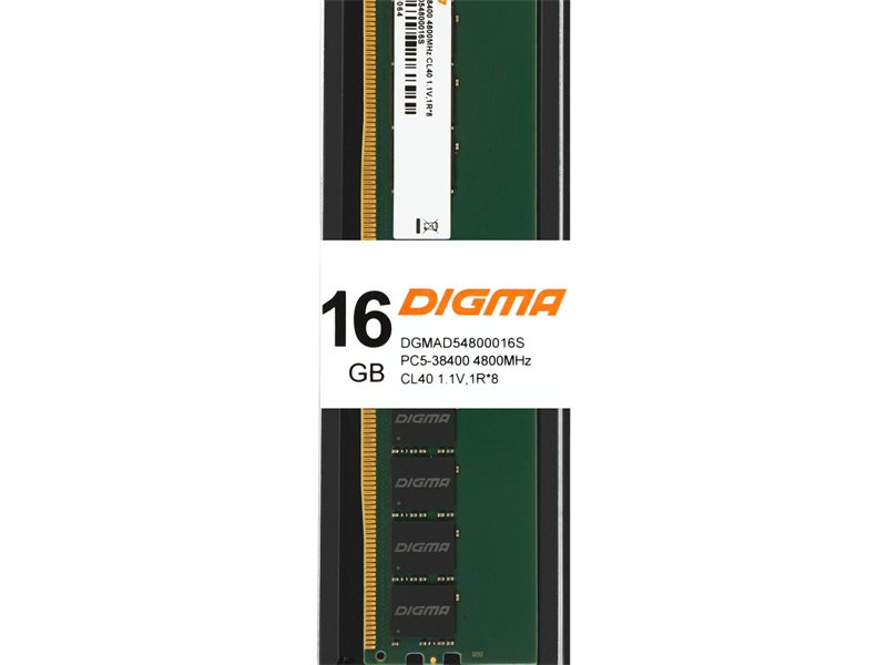 Память DDR5 16GB 4800MHz Digma DGMAD54800016S RTL PC5-38400 CL40 DIMM UDIMM 288-pin 1.1В single rank Ret