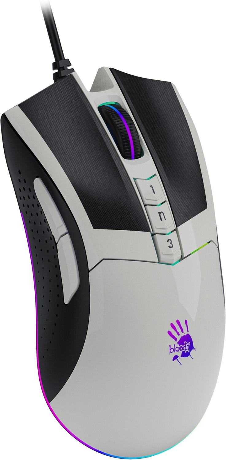 Мышь A4Tech Bloody W90 Max белый/черный оптическая 10000dpi USB 10but (W90 MAX PANDA)