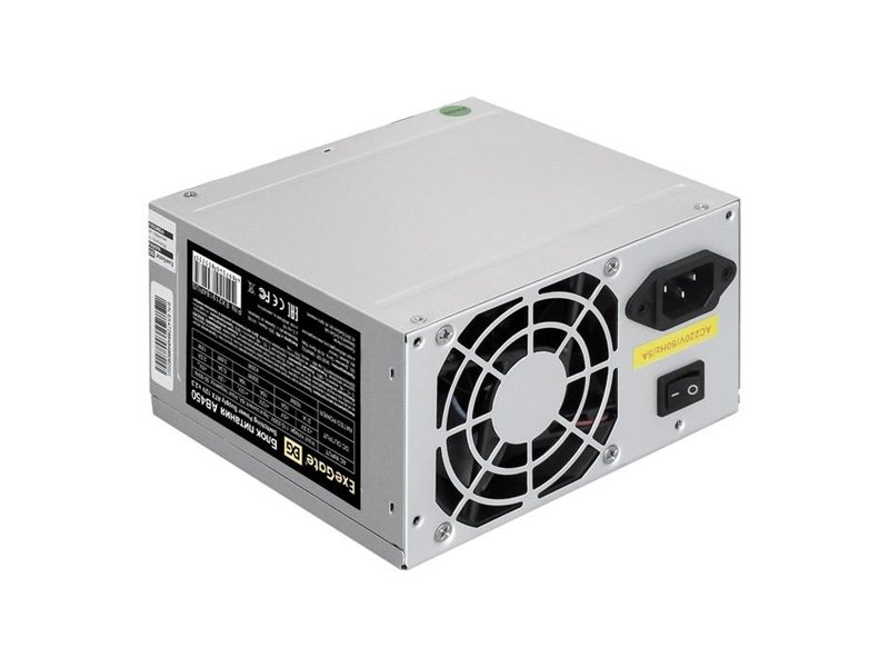 Exegate EX219184RUS-PC Блок питания 450W ExeGate AB450 (ATX, PC, 8cm fan, 24pin, 4pin, 3xSATA, 2xIDE, кабель 220V в комплекте)