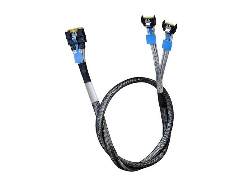 Кабель Amphenol RMC38-0824,, Slimline SAS x8 74P  -TO-  2x MCIO x4 38P  , 85 Ohm, L:80cm