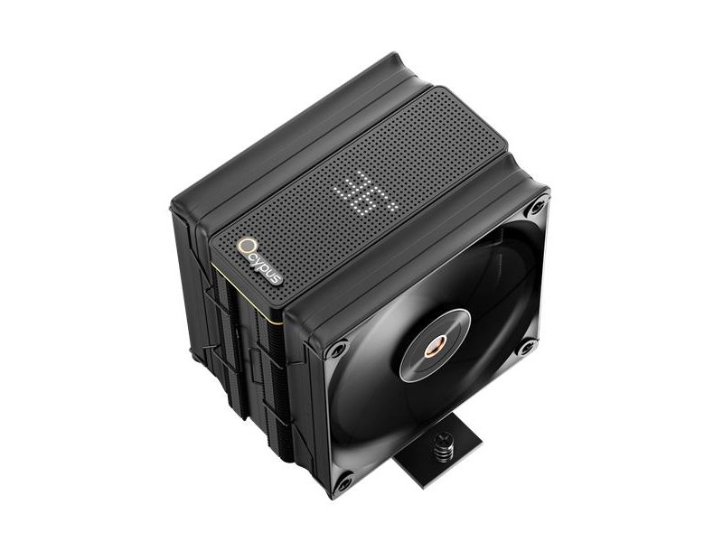 Кулер для процессора/ CPU Cooler Ocypus Iota A40 BK Dual Fan (220W, 4-pin PWM, LED temp., 156.7mm, Al/Cu, 4x6mm, 2x120mm, 77CFM, 29dBA, 2000RPM, S: 1851/1700/1200/115X, AM5/AM4, black)