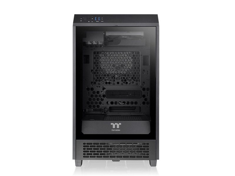 Корпус Thermaltake The Tower 200/Black/Win/SPCC/Tempered Glass*1/CT140 Fan*2/Color Box