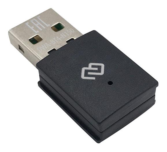Сетевой адаптер Wi-Fi + Bluetooth Digma DWA-BT4-N150 N150 USB 2.0 (ант.внутр.) 1ант.