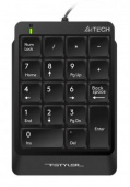 Числовой блок A4Tech FK13P черный USB slim для ноутбука (FK13P BLACK) кабель 1.5м