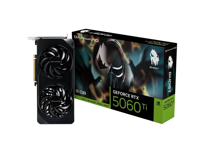 Видеокарта Gainward RTX5060Ti GHOST 8GB GDDR7 128bit 3xDP HDMI 2FAN RTL
