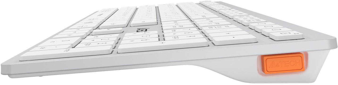 Клавиатура A4Tech FBX50C белый USB беспроводная BT/Radio slim Multimedia (FBX50C WHITE)