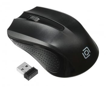 Мышь Оклик 485MW черный оптическая 1600dpi беспров. USB для ноутбука 3but (997819)