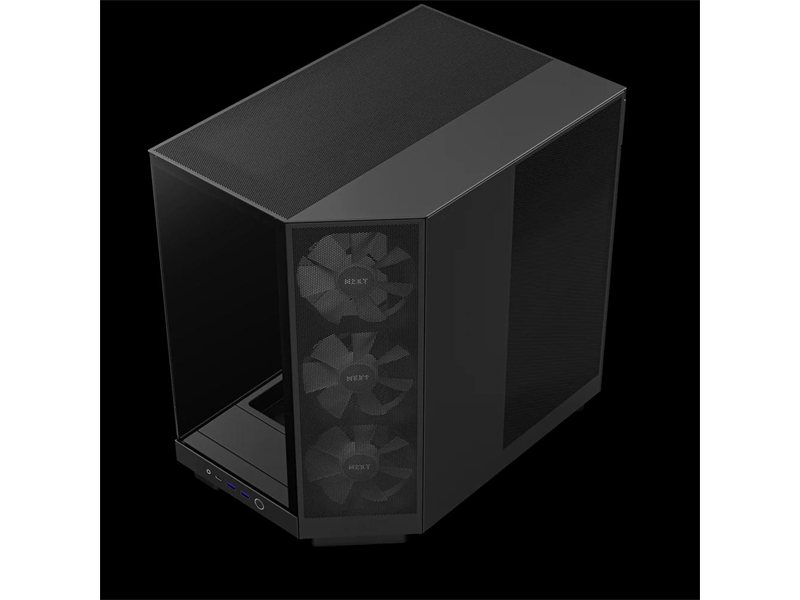 Корпус без блока питания/ Case NZXT H6 Flow RGB (2023), Midi-Tower, TG, 3x120mm RGB, 2xUSB-A 3.2 + 1xUSB-C 3.2, ATX, mATX, mITX Black