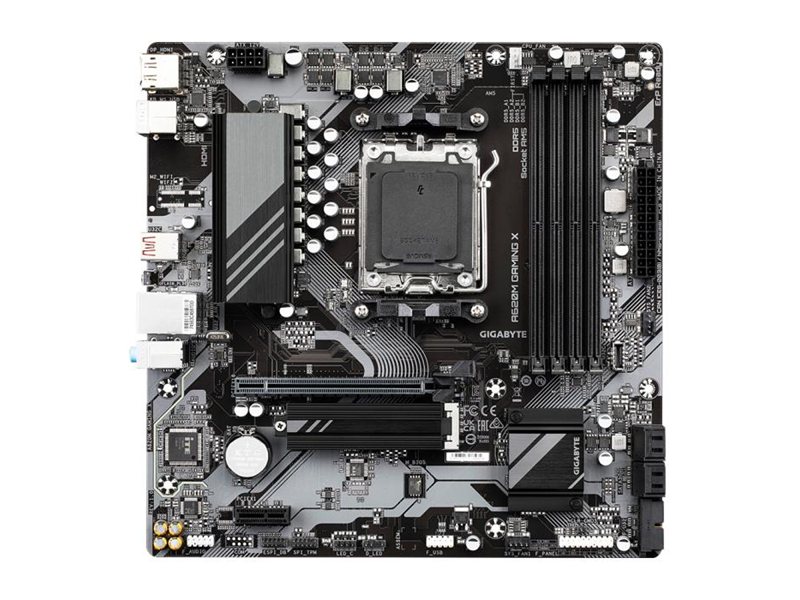 Материнская плата MB GIGABYTE AMD A620 sAM5, 4xDDR5(192GB), HDMI 2.1/DP, 1xPCIe 4.0x16, 1xPCIe 3.0, 1xLAN, 4xSATA 6Gb/s, 1xM.2, 1xUSB-C, 3xUSB 3.2, 2xUSB 2.0, 1xPS/2, mATX