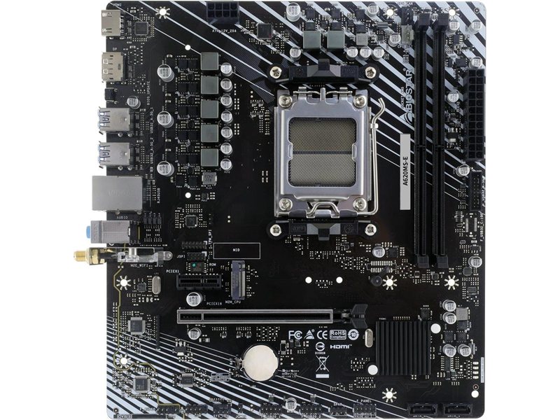 Материнская плата Biostar A620MS-E Socket AM5 AMD A620A 2xDDR5 mATX AC`97 8ch(7.1) GbLAN RAID+HDMI+DP