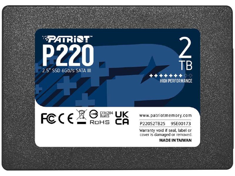 Накопитель SSD SATA 2.5" 2TB P220S2TB25 PATRIOT