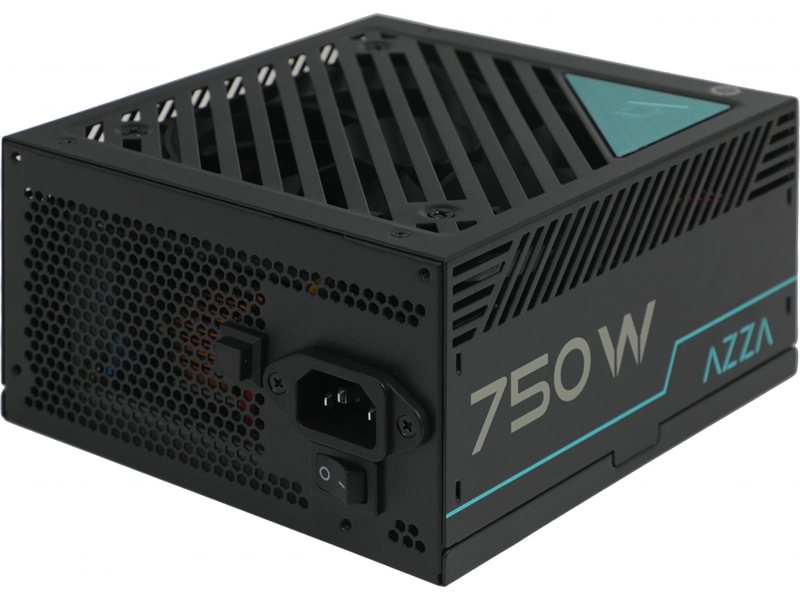 Блок питания Azza ATX 750W PSAZ-750G 80+ gold (20+4pin) APFC 120mm fan 6xSATA Cab Manag RTL