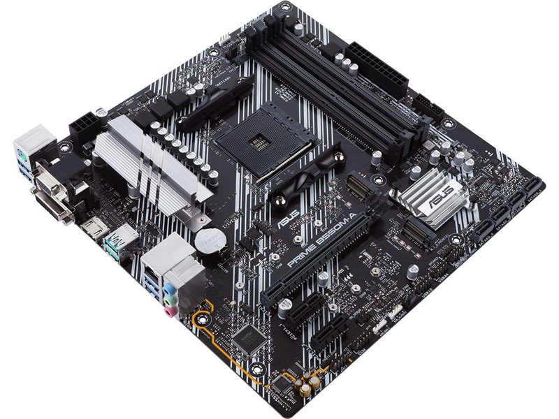 Материнская плата Asus PRIME B550M-A/CSM Soc-AM4 AMD B550 4xDDR4 mATX AC`97 8ch(7.1) GbLAN RAID+VGA+DVI+HDMI
