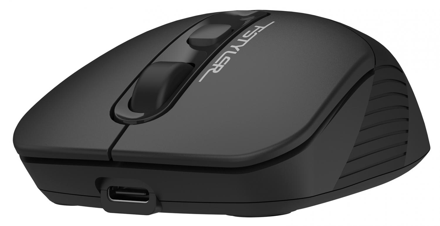 Мышь A4Tech Fstyler FB10C черный оптическая 2000dpi беспров. BT/Radio USB 4but (FB10C STONE BLACK)
