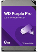 Жесткий диск/ HDD WD SATA3 8Tb Purple Pro 7200 rmp 256MB  1 year warranty (replacement WD8001PURP, WD85PURZ)