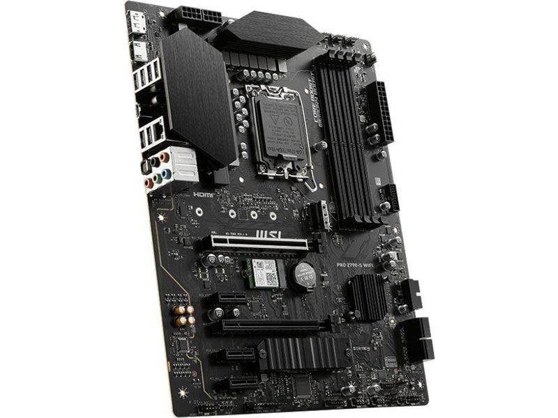 Материнская плата MB MSI INTEL Z790 s1700, 4xDDR5(256GB), HDMI 1.4/DP, 1xPCIe 5.0x16, 1xPCIe 3.0x16, 3xPCIe 3.0, 1xLAN (2.5GbE), Wi-Fi, BT, 4xSATA 6Gb/s, 2xM.2, 1xUSB-C, 4xUSB 3.2, 2xUSB 2.0, ATX