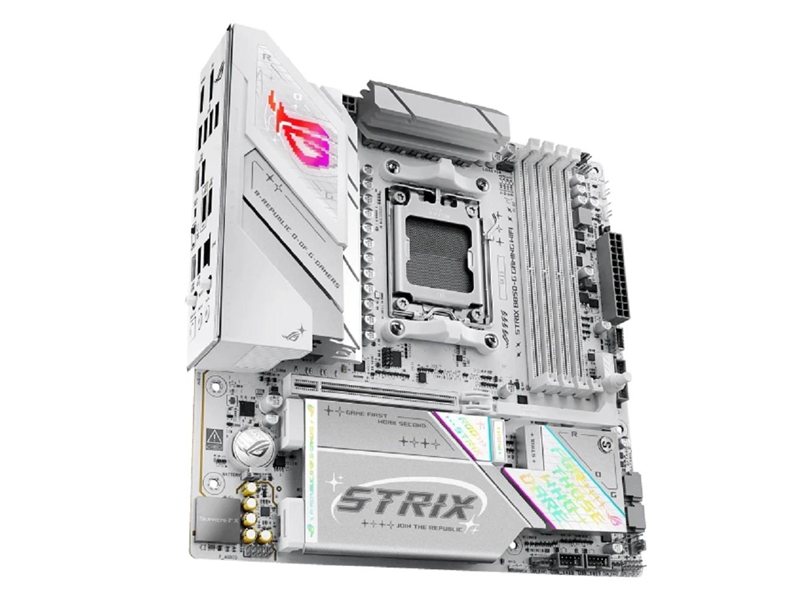 ASUS ROG STRIX B850-G GAMING WIFI (Socket AM5, mATX, 4xDDR5(256GB), DP/HDMI, 2xPCIe 5.0x16, 1xLAN (2.5GbE), Wi-Fi, BT, 2xSATA 6Gb/s, 4xM.2, 2xType-C, 6xUSB 3.2, 2xUSB 2.0)
