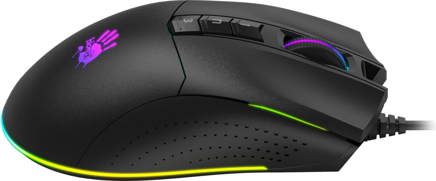 Мышь A4Tech Bloody P90s черный оптическая 8000dpi USB 7but (P90S STONE BLACK)