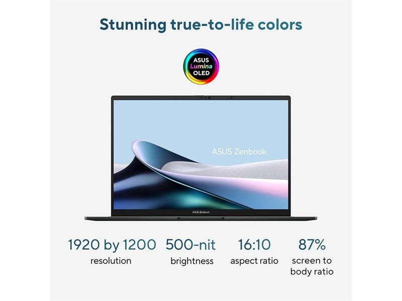 Ноутбук ASUS Zenbook 14 UX3405CA-U7512 Intel Core Ultra 7 255H/16Gb (soldered D5)/SSD512Gb/UMA/14"/OLED/Touch/WUXGA/1920x1200/120Hz/Win11 (SL English)/Grey/1.28kg