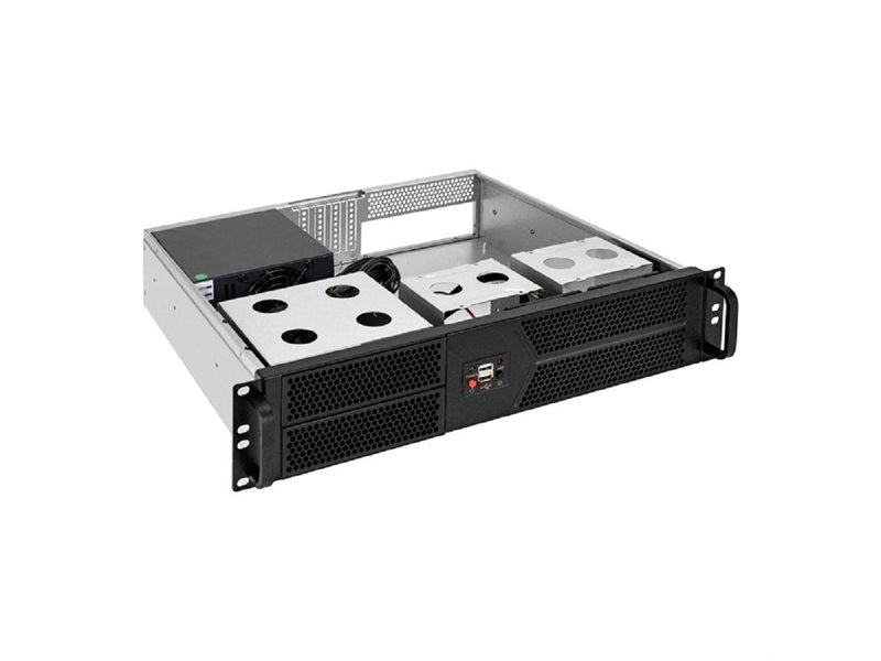 Exegate EX298539RUS Серверный корпус ExeGate Pro 2U400-04 <RM 19", высота 2U, глубина 400, БП 700RADS, 2*USB>
