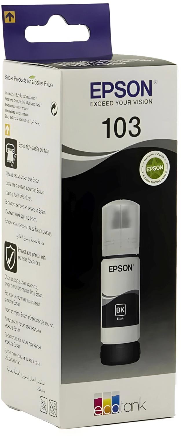 Чернила Epson 103 C13T00S14A черный 65мл для Epson L3100/3110/3150