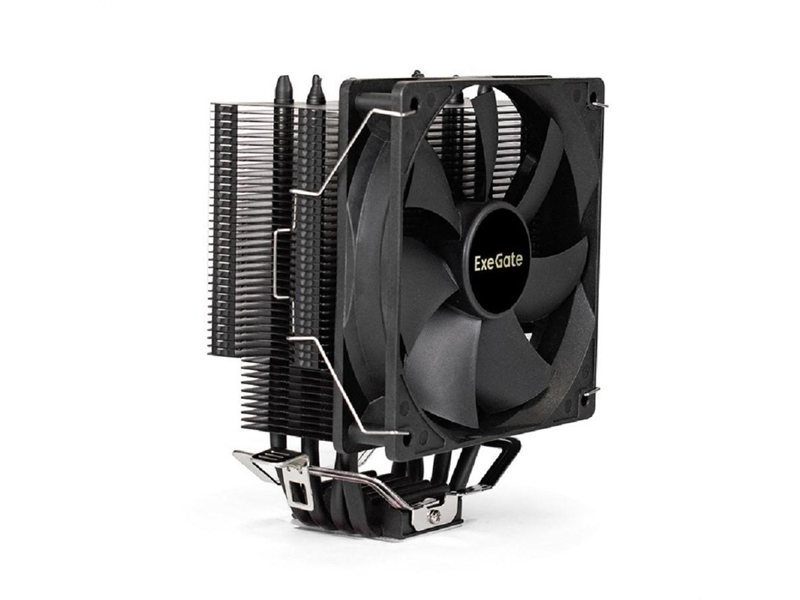 Exegate EX286299RUS Кулер Dark Magic EXX400-PWM (Al+Cu, черное покрытие, 4 тепл.трубки, LGA775/1150/1151/1155/1156/1200/1700/AM2/AM2+/AM3/AM3+/AM4/FM1/FM2/754/939/940, TDP 140W, Fan 120mm, PWM, 1200-2