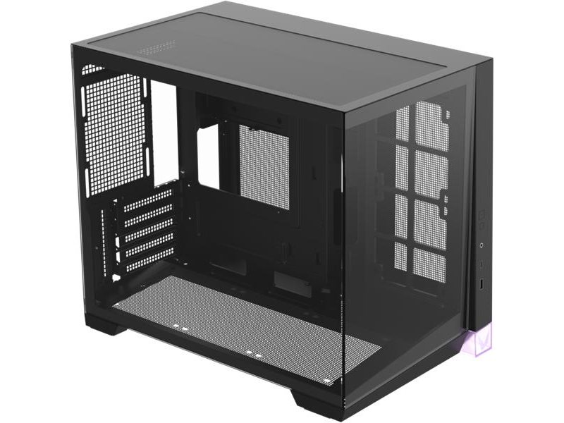 корпус Formula V Line Crystal Z4M Plus Black, MATX, TYPE-C*1, USB3.0*1, RIGHT 2x120mm ARGB, BOTTOM 3x120mm ARGB, REAR 1x120mm ARGB