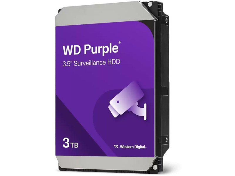 Жесткий диск Western Digital HDD SATA-III 3Tb Purple WD34PURZ, 5400 RPM, 128MB buffer (DV&NVR), 1 year (аналог WD33PURZ)