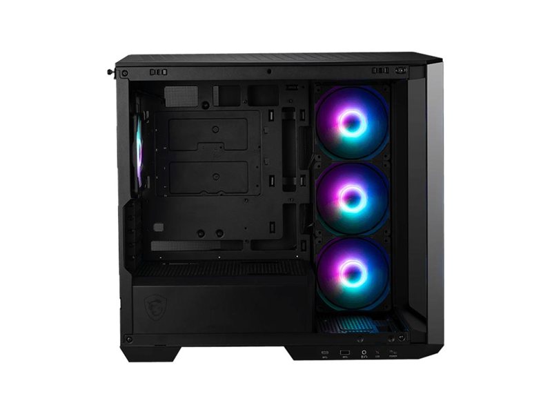 Корпус ПК без блока питания/ Case MSI MAG PANO M100R PZ, Mini-Tower, TG, 4x120mm ARGB, 1xUSB 3.2, 1xUSB 3.2 Type-C, mATX, mITX Black