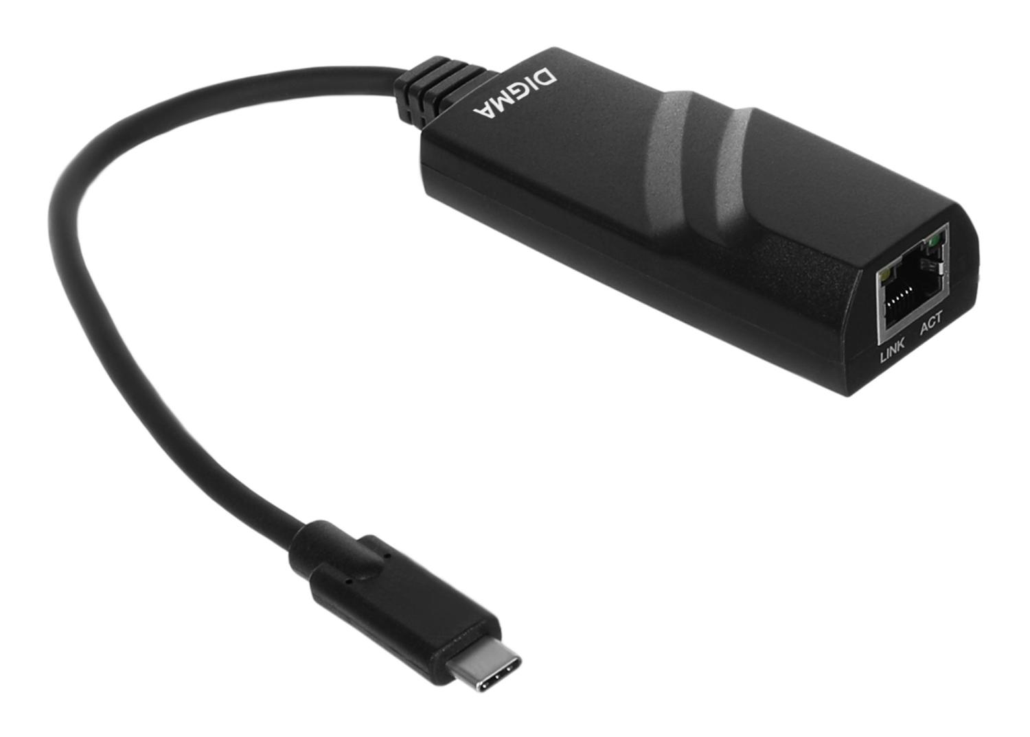 Сетевой адаптер Gigabit Ethernet Digma D-USBC-LAN1000 USB Type-C