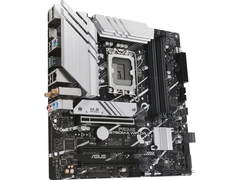 Материнская плата ASUS PRIME B760M-A WIFI D4 LGA1700 mATX 4xDDR4 3xPCIEx16 2xM.2 DP 2xHDMI 2.5GLAN WiFi 6