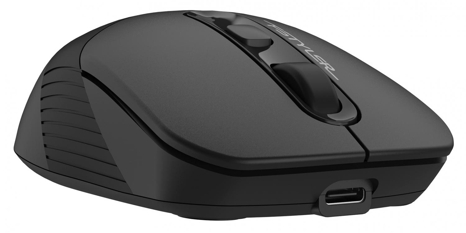 Мышь A4Tech Fstyler FB10C черный оптическая 2000dpi беспров. BT/Radio USB 4but (FB10C STONE BLACK)