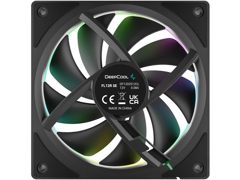 Вентилятор для корпуса Deepcool FL12R SE Reverse ARGB 120х120x25 черный 4-pin 25.79дБ (R-FL12RSE-BKAPN1-G) Ret