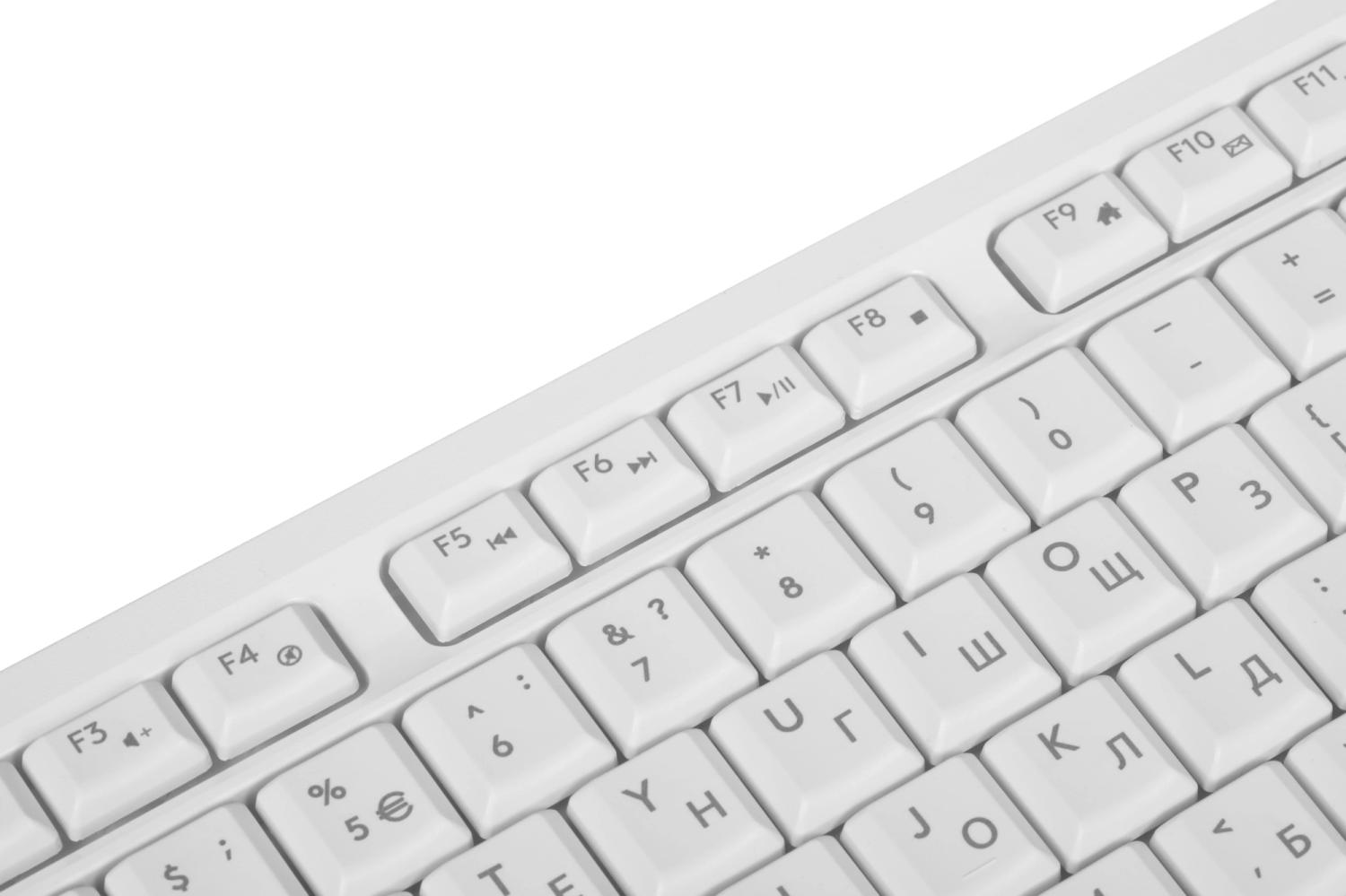 Клавиатура + мышь A4Tech Fstyler F1010 клав:белый/серый мышь:белый/серый USB Multimedia (F1010 WHITE)