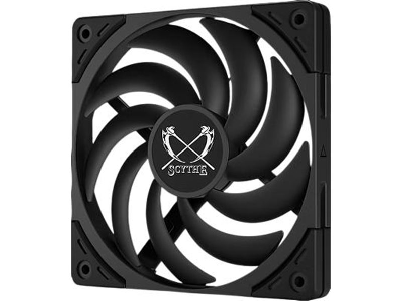 Кулер для корпуса/ Case Cooler Scythe Wonder Tornado 120 Slim (120x120x15mm, 4-pin PWM, 34.31CFM, 26.36dBA, 2000RPM, Black)