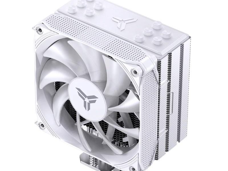 Кулер для процессора/ CPU Cooler JONSBO PISA A5 ARGB (265W, 4-pin PWM, 153mm, Al/Cu, 5x6mm, ARGB, 1x120mm, 81.27CFM, 36.8dBA, 1850RPM, S: 1851/1700/1200/115X, AM4/AM5 White)