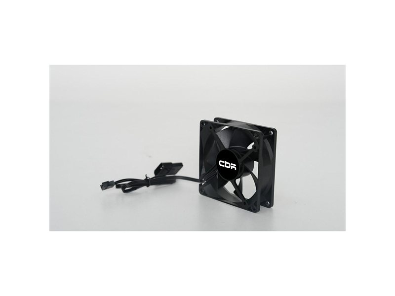 CBR Вентилятор для корпуса CBR-CF-8025-1600B, 80x80x25 мм, 3-pin+molex, 1600 RPM, 30 CFM, 24.6 dBA