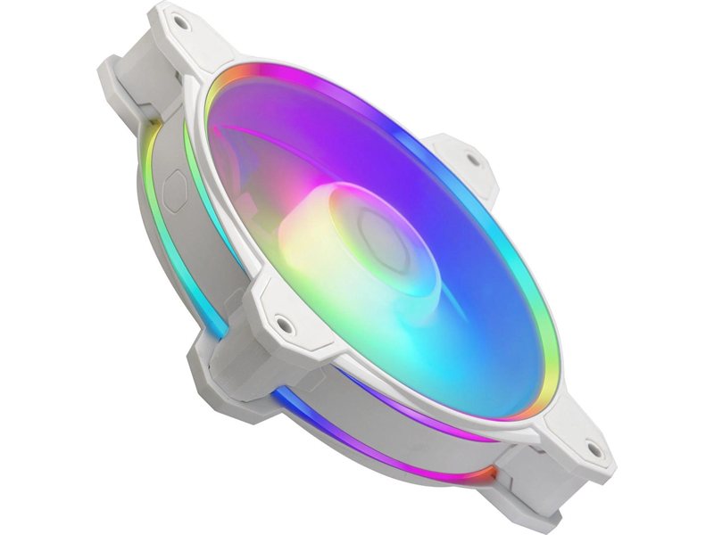 Вентилятор для корпуса Cooler Master MasterFan MF120 Halo2 ARGB 120х120x25 белый 4-pin 27дБ (MFL-B2DW-21NP2-R2) Ret