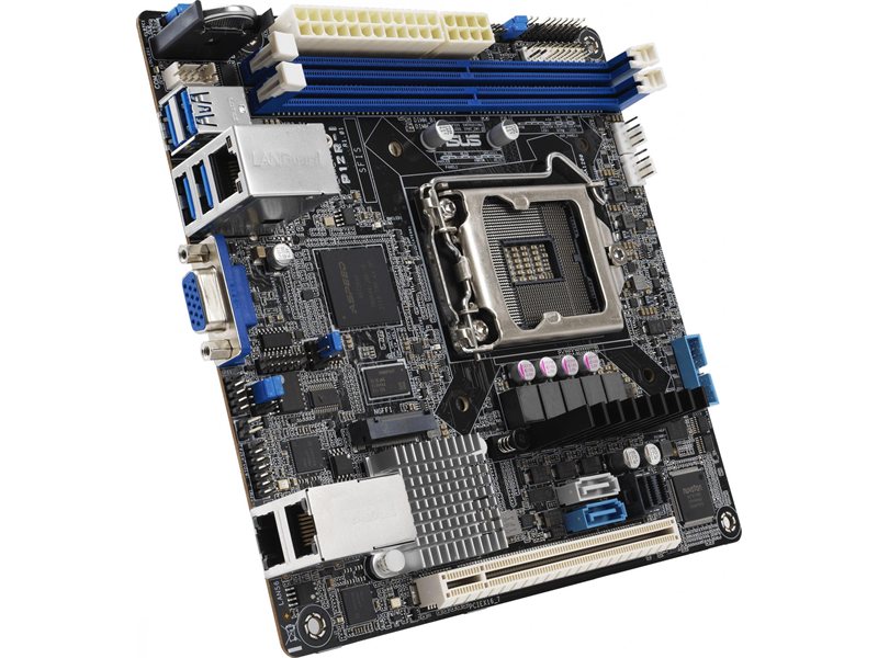 Материнская плата/ P12R-I Mini-ITX, LGA 1200, 2x DDR4 DIMM (to 64GB ECC UDIMM) , 6x USB 3.0 (4 rear) , 6x SATA (4 in MiniSAS HD) , 1x PCIE x16, 1xM.2 2280, LAN 2x 1Gb, Video AST2600, IPMI Option (507604)