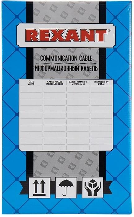 Кабель информационный Rexant 01-0050 кат.6 UTP 4 пары нг(А)-HF внутренний 305м оранжевый
