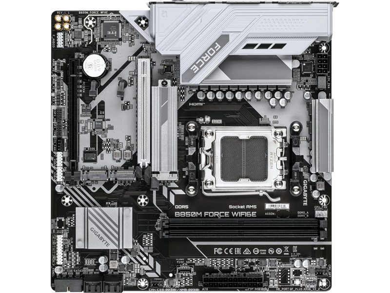 Материнская плата Gigabyte B850M FORCE WIFI6E, RTL