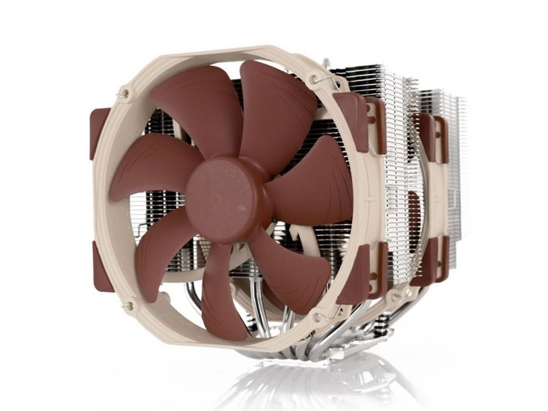 Кулер для процессора/ CPU Cooler Noctua NH-D15 (183W, 4-pin PWM, 165mm, Al/Cu, 6x6mm, 2x140mm, 82.43CFM, 24.6dBA, 1500RPM, S: 1851/1700/1200/115X, AM5/AM4, Beige/Brown)