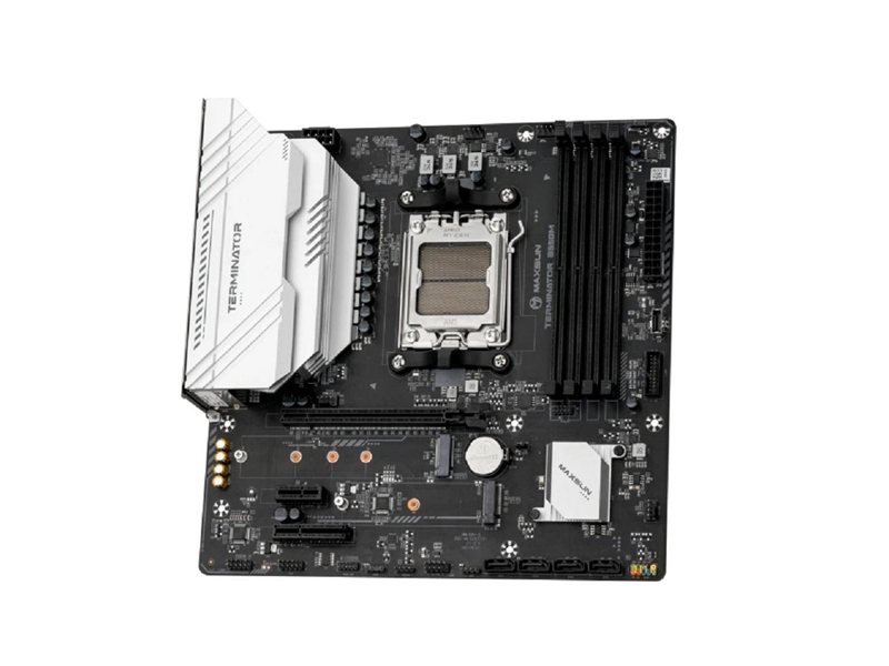 MAXSUN MS-Terminator B650M (Socket AM5, mATX, 4*DDR5(192Gb), DP/HDMI, 4*SATA3, 2*M.2, 1*PCIEx16/1*PCIEx4/1*PCIEx1, 2*USB 2.0, 4*USB 3.2, LAN 1*2.5G, RTL)