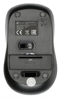 Мышь Оклик 675MW черный оптическая 1200dpi беспров. USB для ноутбука 3but (1025915)