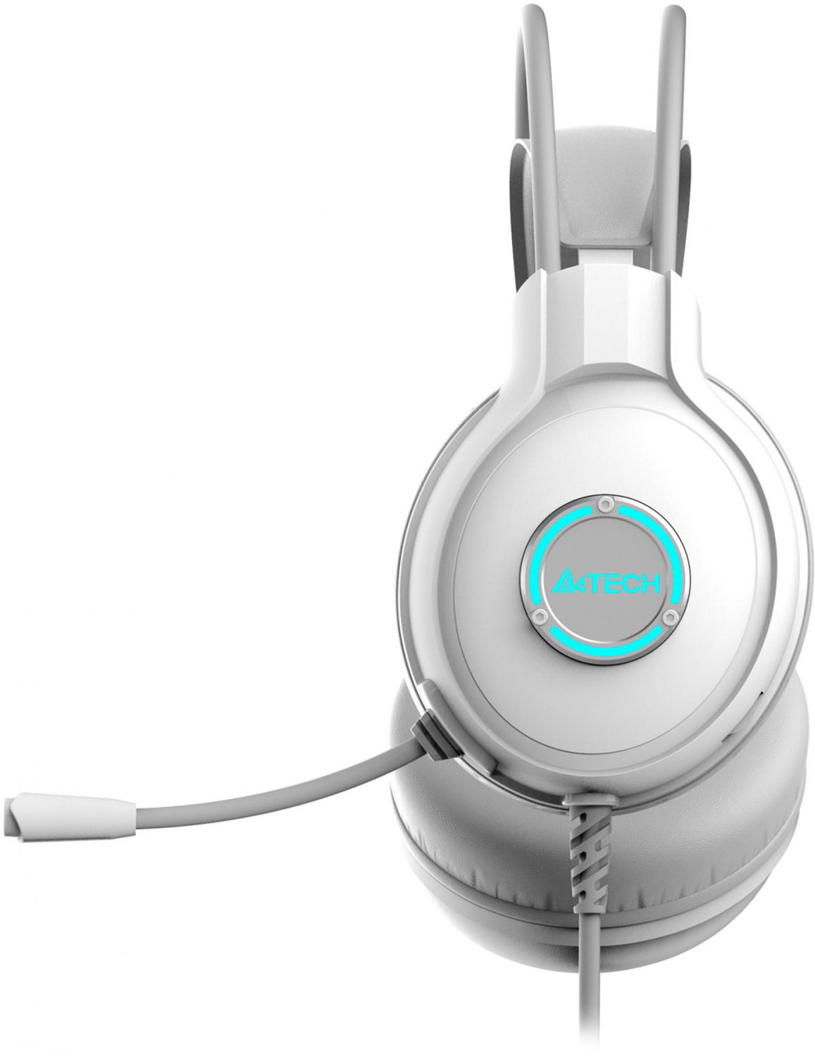 Наушники с микрофоном A4Tech Fstyler FH300U белый 2м мониторные USB оголовье (FH300U WHITE)